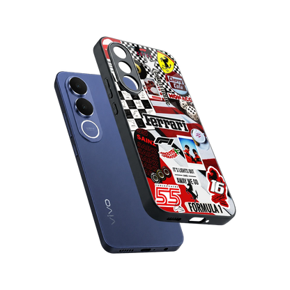 F1 Icon sleek vivo v70 fe cover with tempered glass back and TPU edges