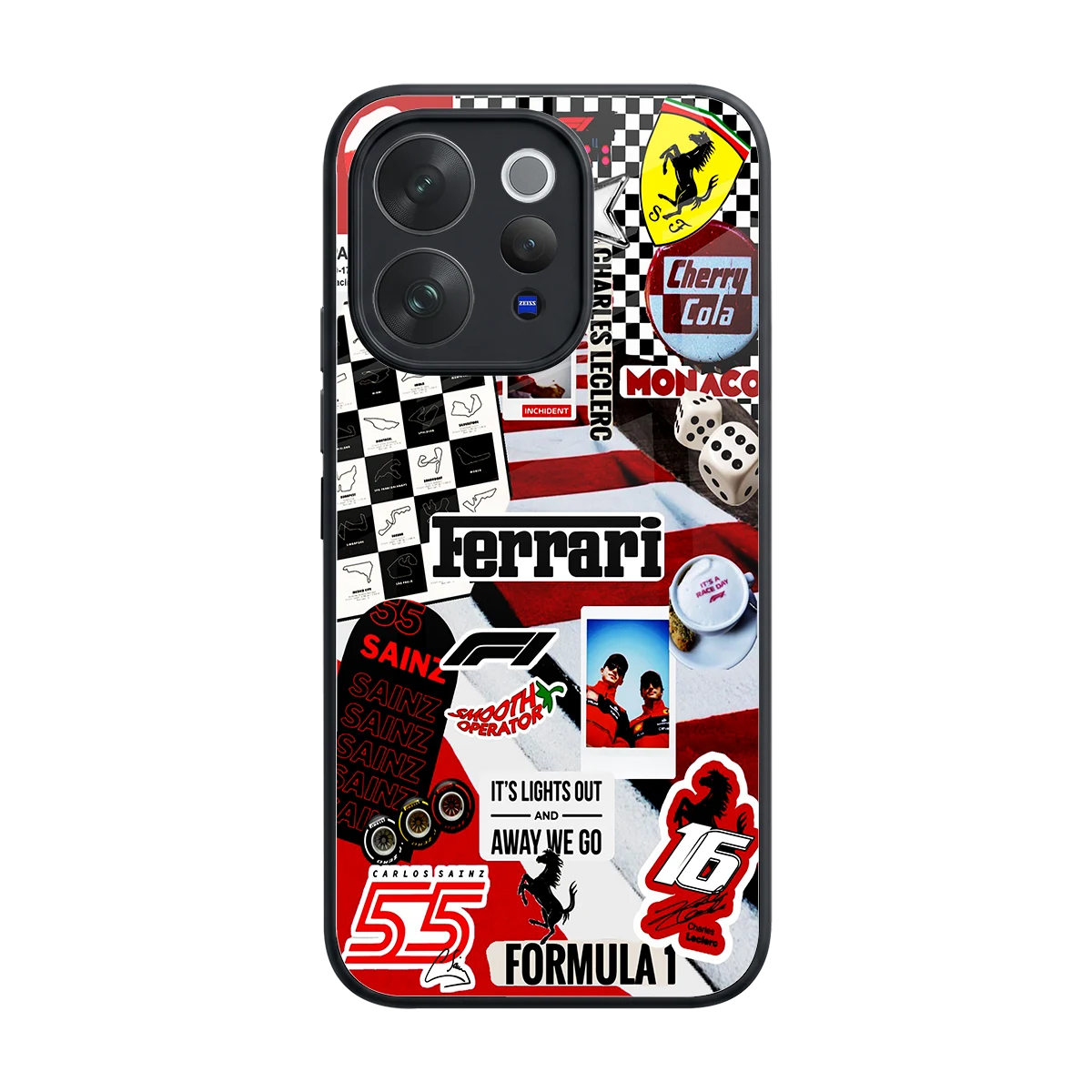F1 Icon back phone cover | glass case for vivo v70