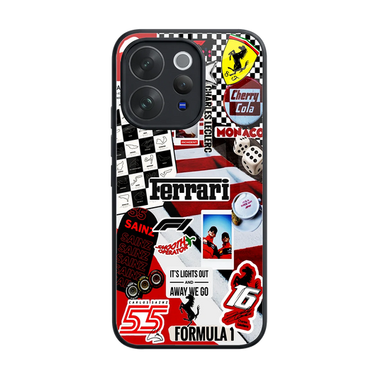 F1 Icon back phone cover | glass case for vivo v70 elite