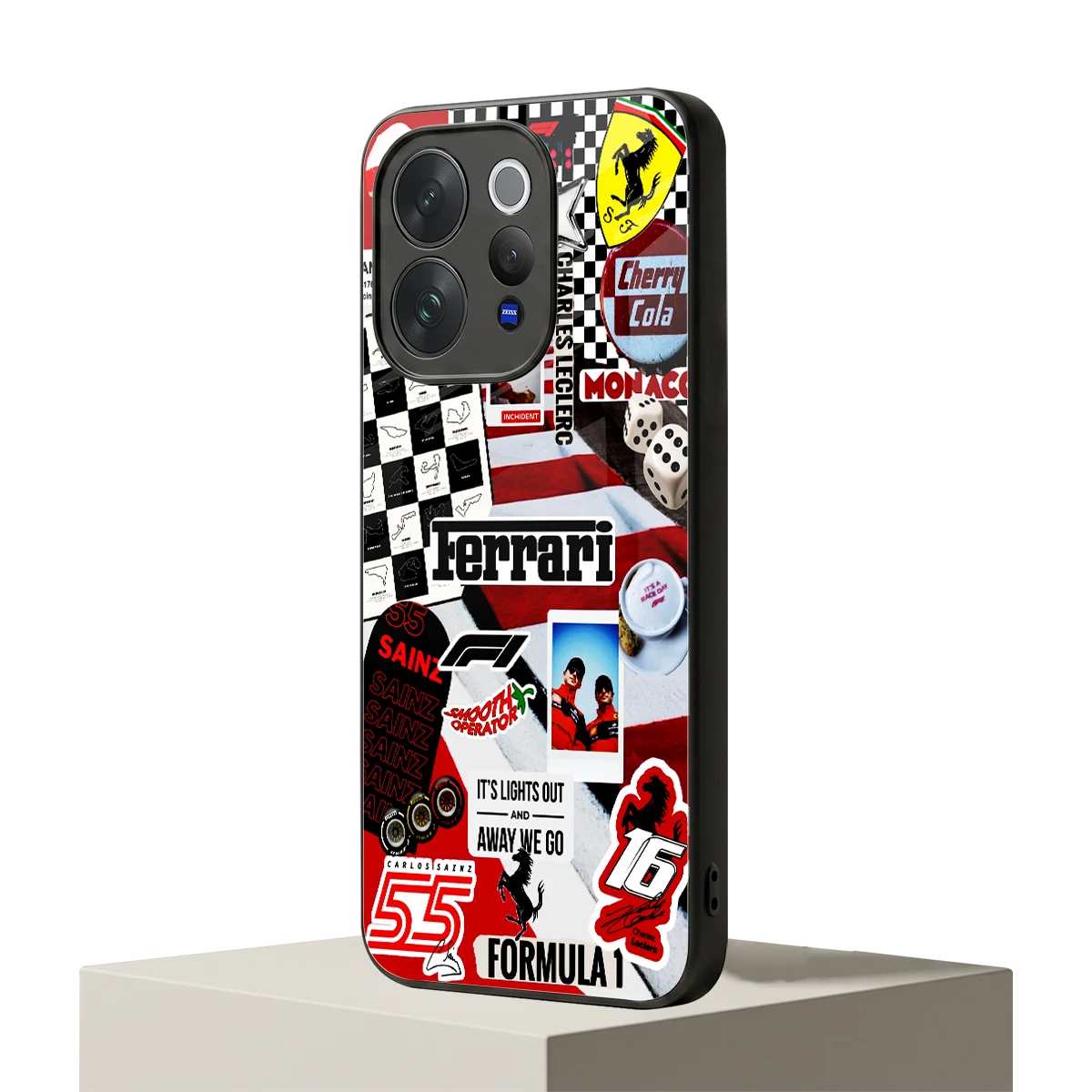F1 Icon vivo v70 mobile cover | shockproof glass phone case