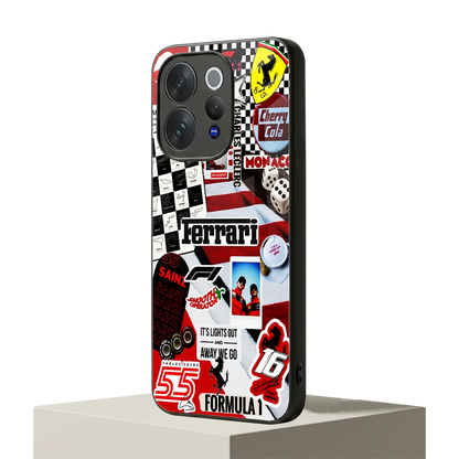 F1 Icon vivo v70 elite mobile cover | shockproof glass phone case