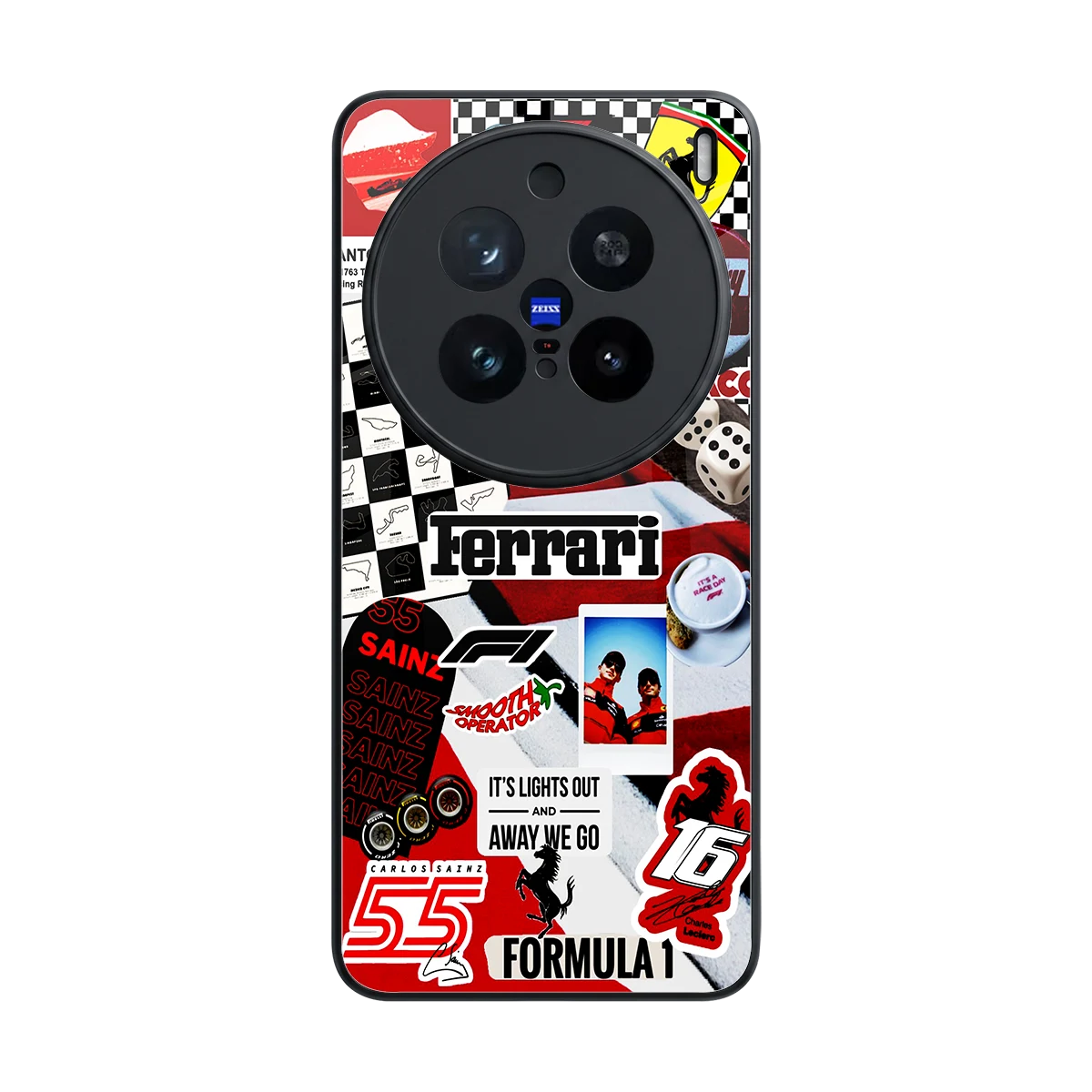 F1 Icon back phone cover | glass case for vivo x200 pro