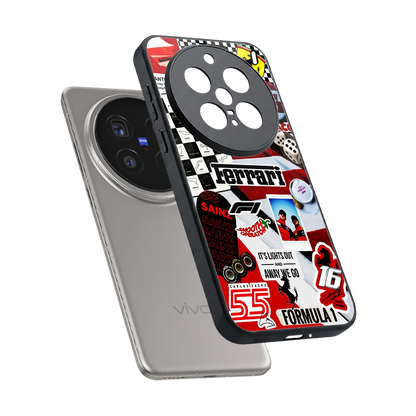 F1 Icon sleek vivo x200 pro cover with tempered glass back and TPU edges