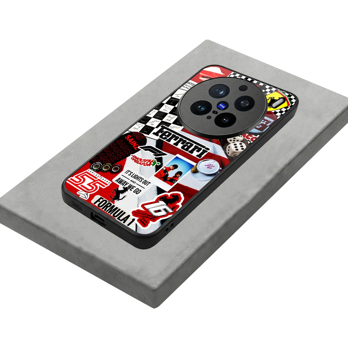 F1 Icon stylish phone case for vivo x200 pro | glossy glass and slim fit