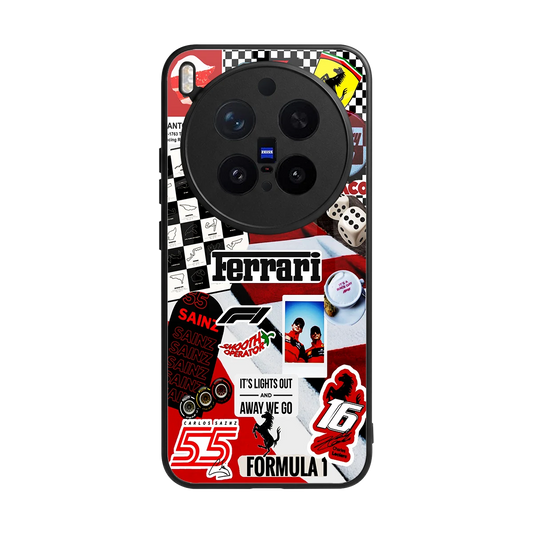 F1 Icon back phone cover | glass case for vivo x300 pro