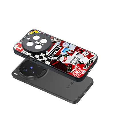 F1 Icon sleek vivo x300 pro cover with tempered glass back and TPU edges