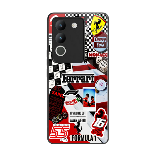 F1 Icon back phone cover | glass case for vivo y200 5g