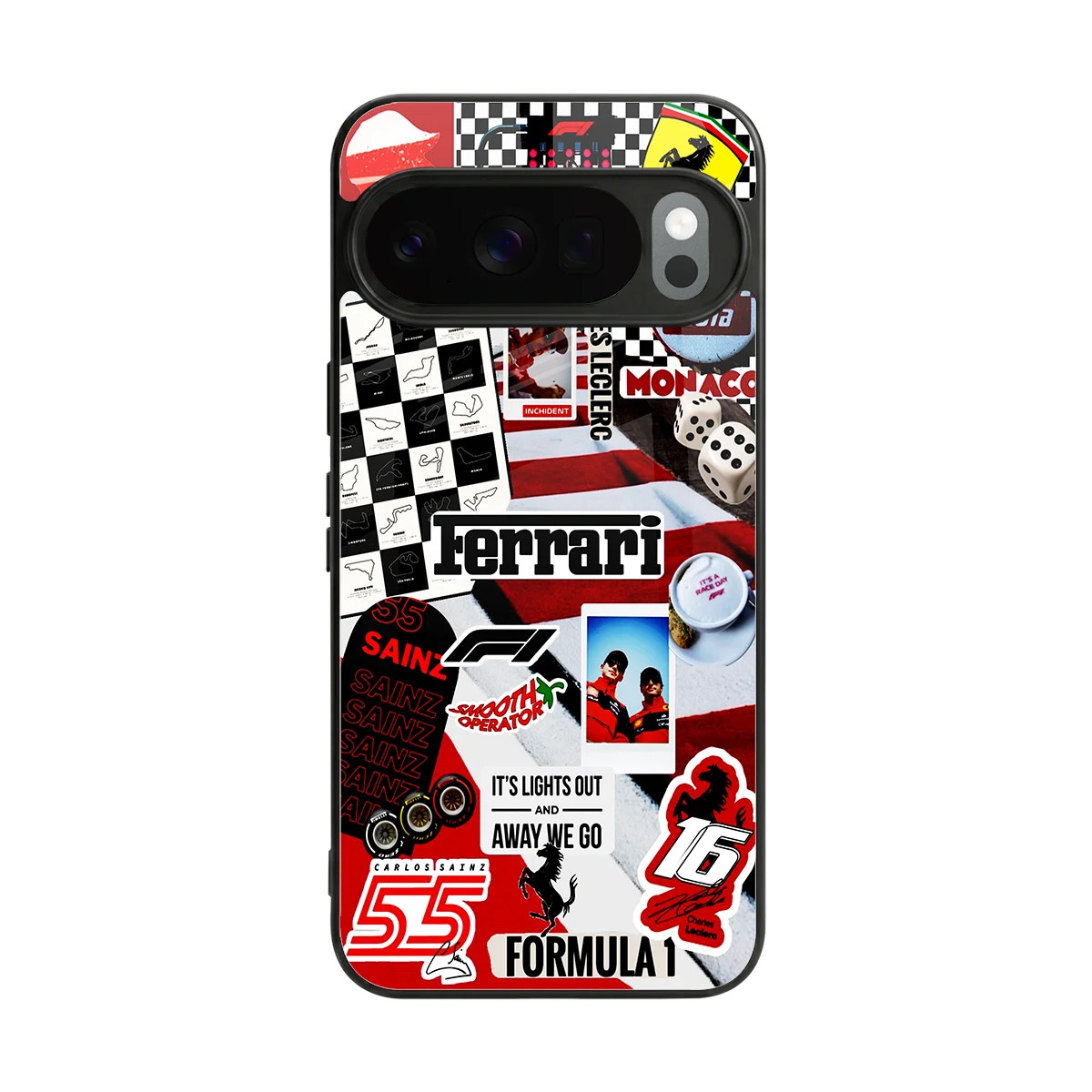 F1 Icon back phone cover | glass case for google pixel 10 pro