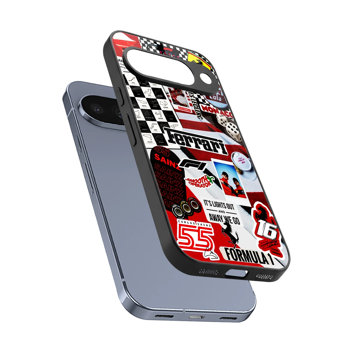 F1 Icon sleek google pixel 10 cover with tempered glass back and TPU edges