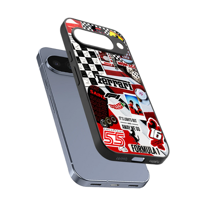 F1 Icon sleek google pixel 10 cover with tempered glass back and TPU edges