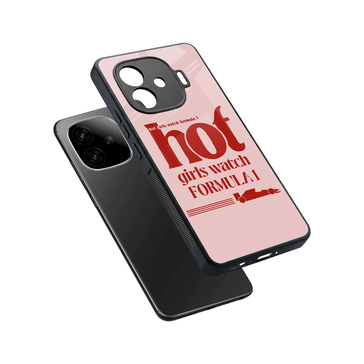 F1 Queen sleek iqoo neo 10r 5g cover with tempered glass back and TPU edges