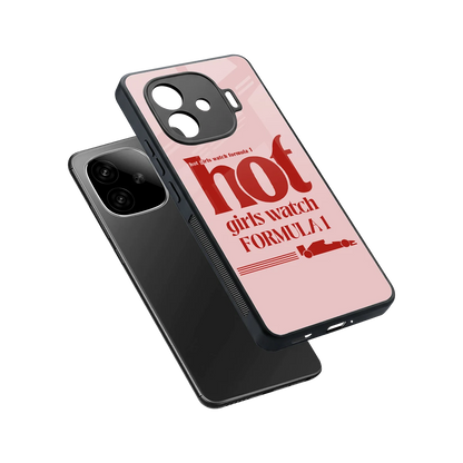 F1 Queen sleek iqoo neo 10r 5g cover with tempered glass back and TPU edges