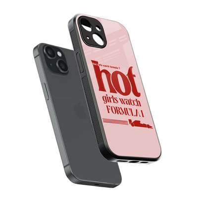 F1 Queen sleek iphone 13 cover with tempered glass back and TPU edges