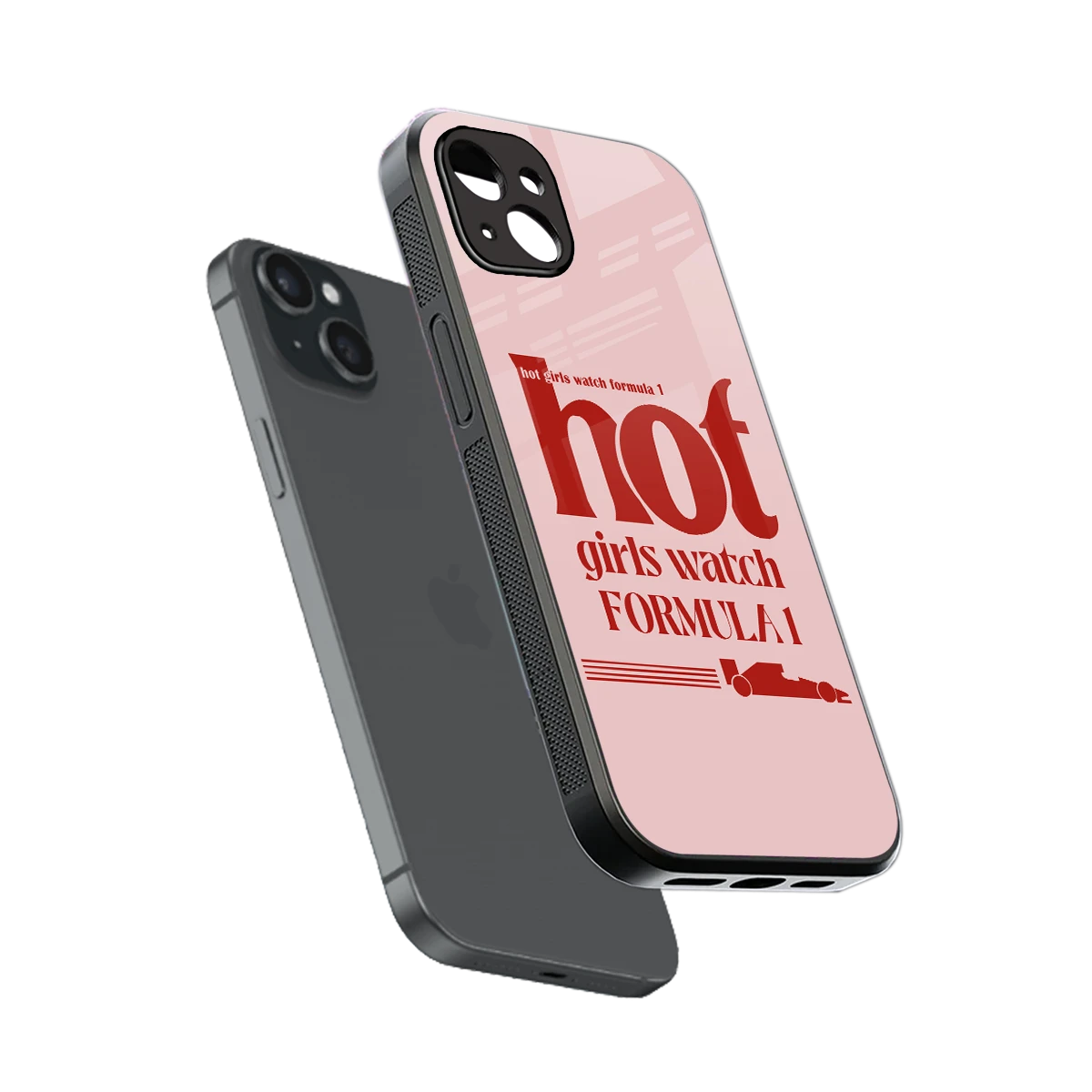 F1 Queen sleek iphone 14 plus cover with tempered glass back and TPU edges