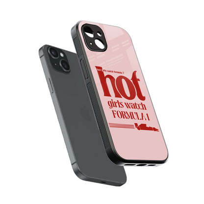 F1 Queen sleek iphone 14 plus cover with tempered glass back and TPU edges