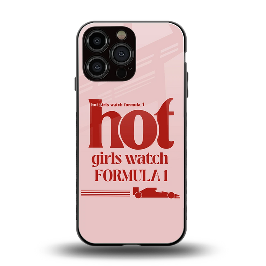 F1 Queen back phone cover | glass case for iphone 15 pro max