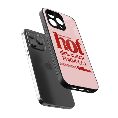 F1 Queen sleek iphone 16 pro cover with tempered glass back and TPU edges