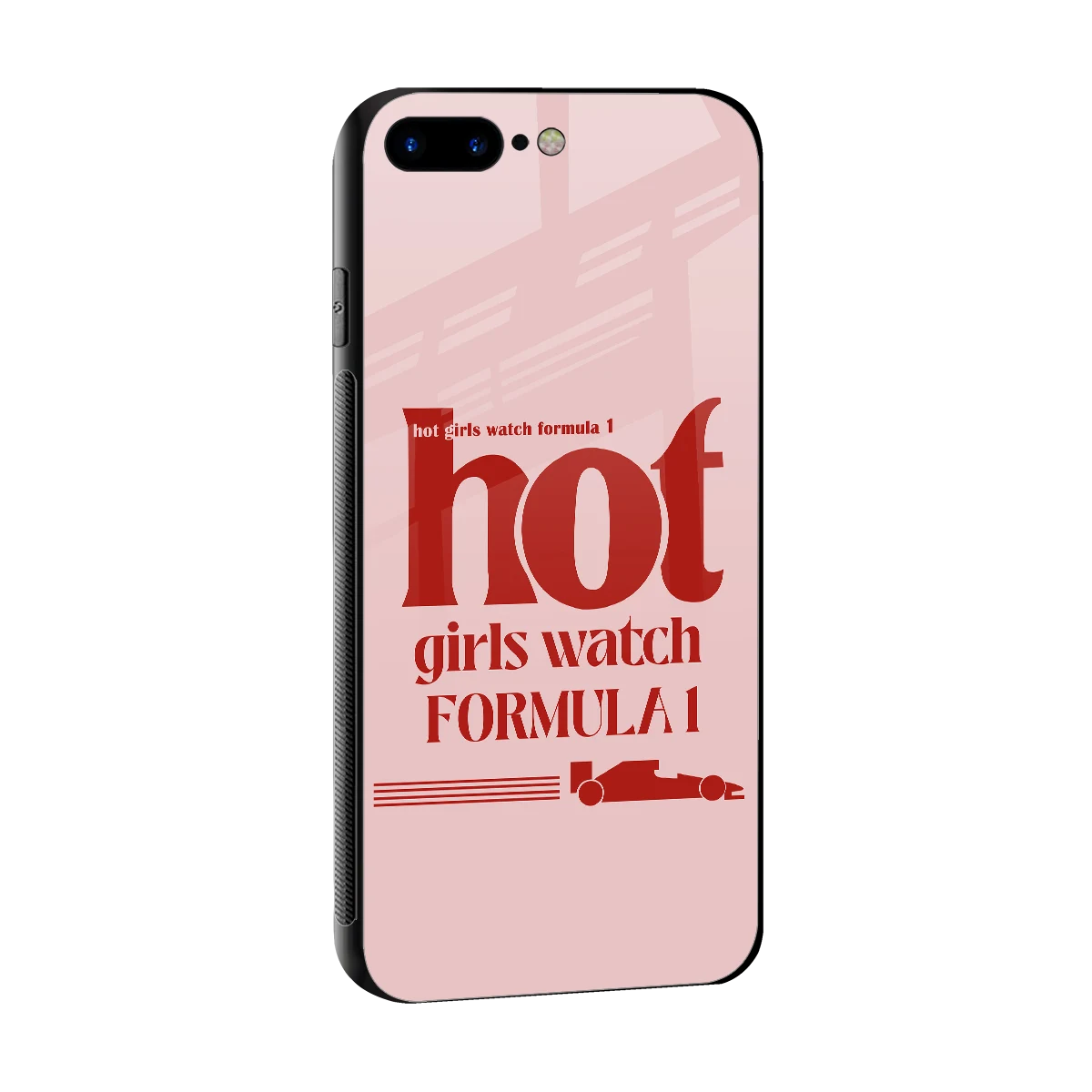 F1 Queen sleek iphone 7 plus cover with tempered glass back and TPU edges
