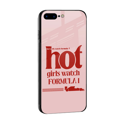 F1 Queen sleek iphone 7 plus cover with tempered glass back and TPU edges
