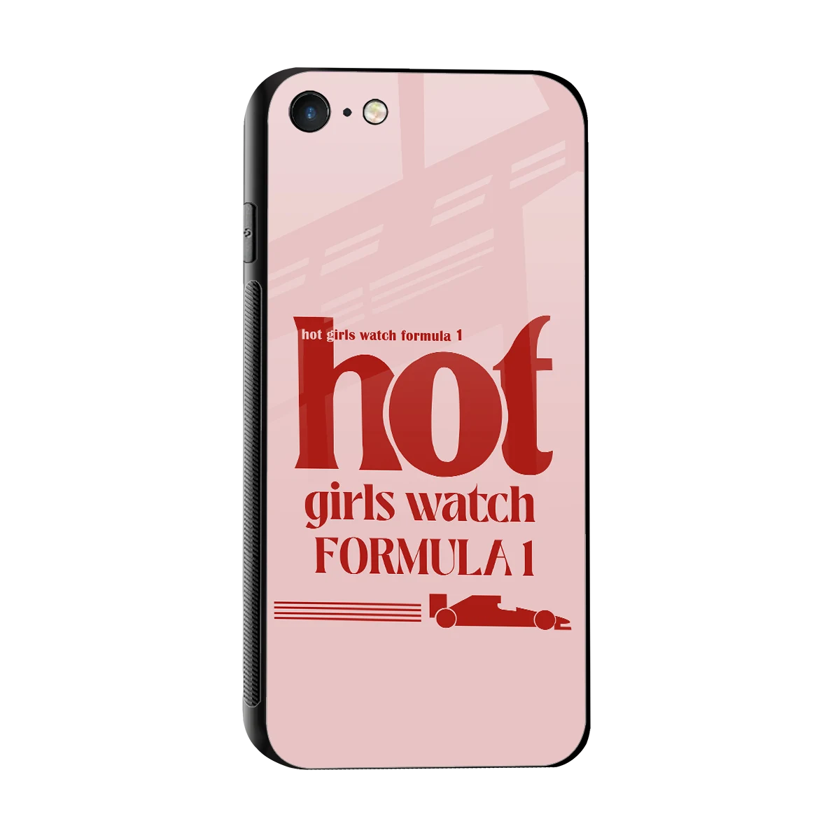F1 Queen sleek iphone 7 cover with tempered glass back and TPU edges