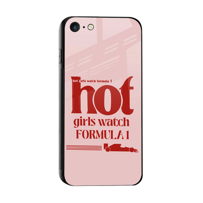 F1 Queen sleek iphone 7 cover with tempered glass back and TPU edges