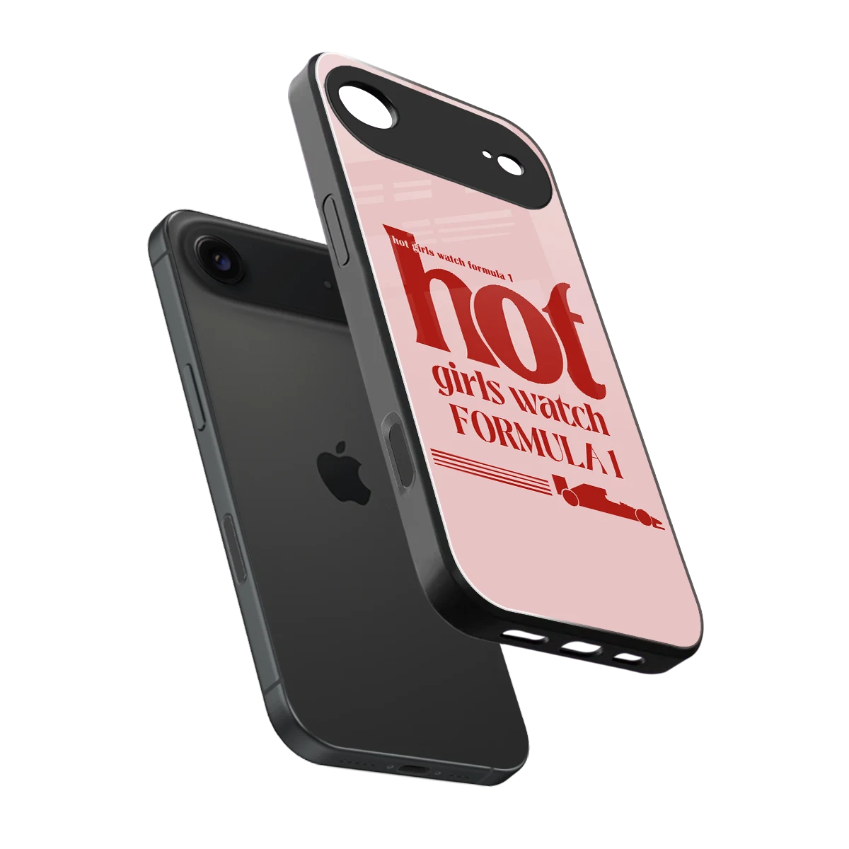 F1 Queen sleek iphone air cover with tempered glass back and TPU edges