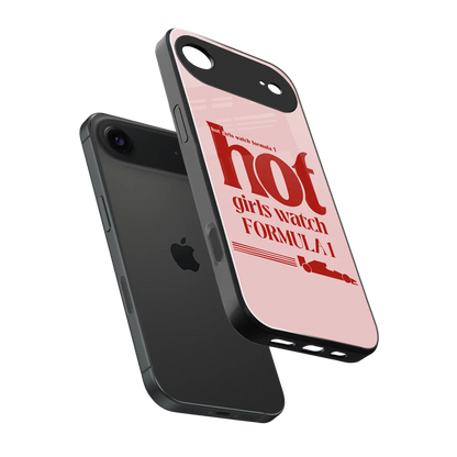 F1 Queen sleek iphone air cover with tempered glass back and TPU edges