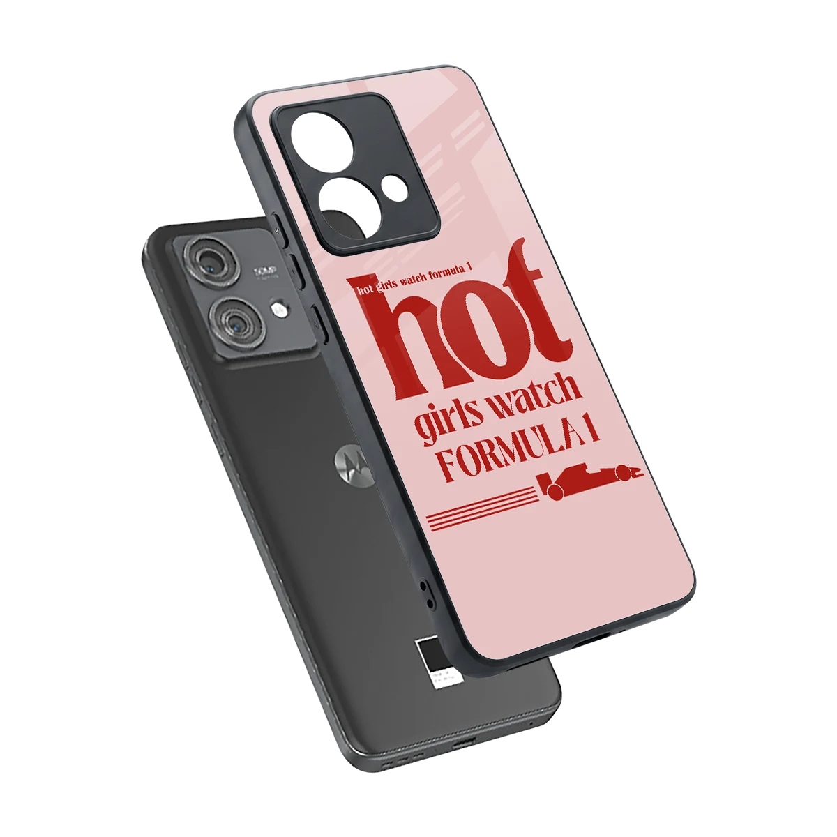 F1 Queen sleek motorola edge 40 neo 5g cover with tempered glass back and TPU edges