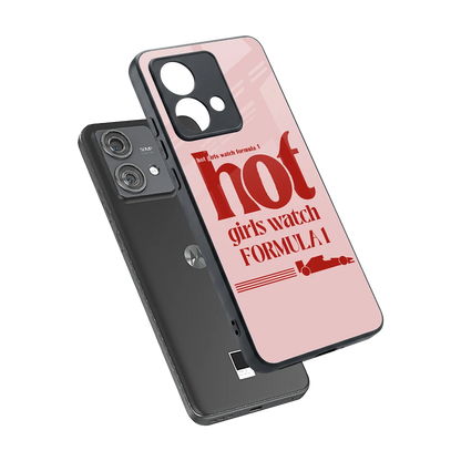 F1 Queen sleek motorola edge 40 neo 5g cover with tempered glass back and TPU edges