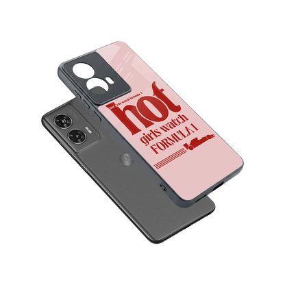 F1 Queen sleek motorola edge 50 fusion cover with tempered glass back and TPU edges