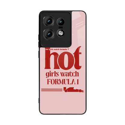 F1 Queen back phone cover | glass case for motorola edge 50 pro