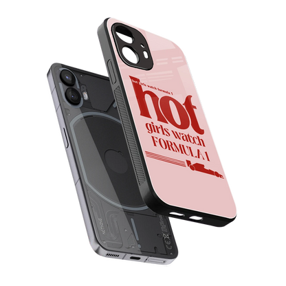 F1 Queen sleek nothing phone 2 cover with tempered glass back and TPU edges