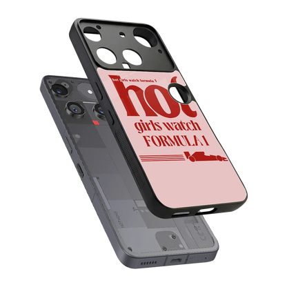 F1 Queen sleek nothing phone 3 cover with tempered glass back and TPU edges
