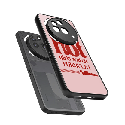 F1 Queen sleek nothing phone 3a pro cover with tempered glass back and TPU edges
