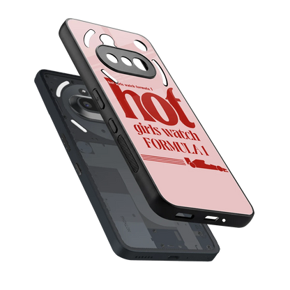 F1 Queen sleek nothing phone 3a cover with tempered glass back and TPU edges