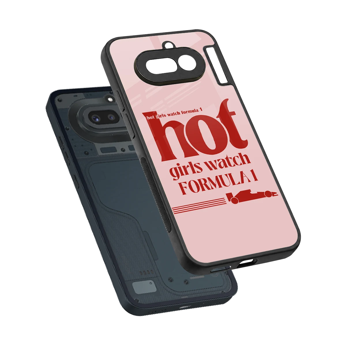 F1 Queen sleek nothing phone 4a cover with tempered glass back and TPU edges