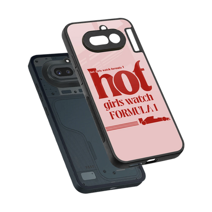 F1 Queen sleek nothing phone 4a cover with tempered glass back and TPU edges