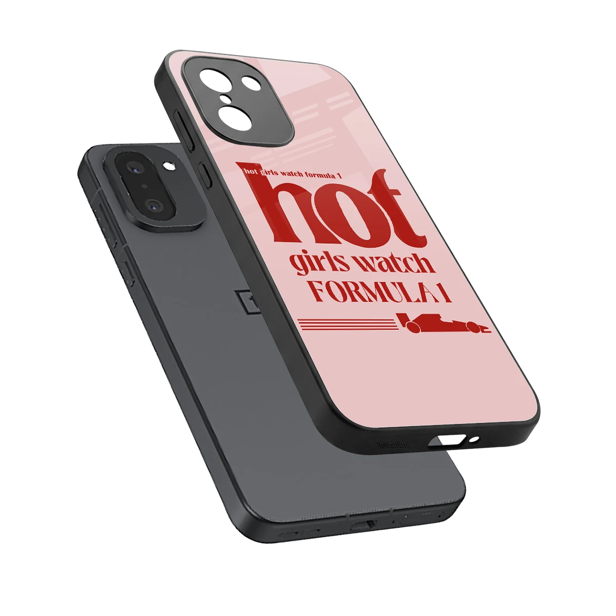 F1 Queen sleek oneplus 15r cover with tempered glass back and TPU edges
