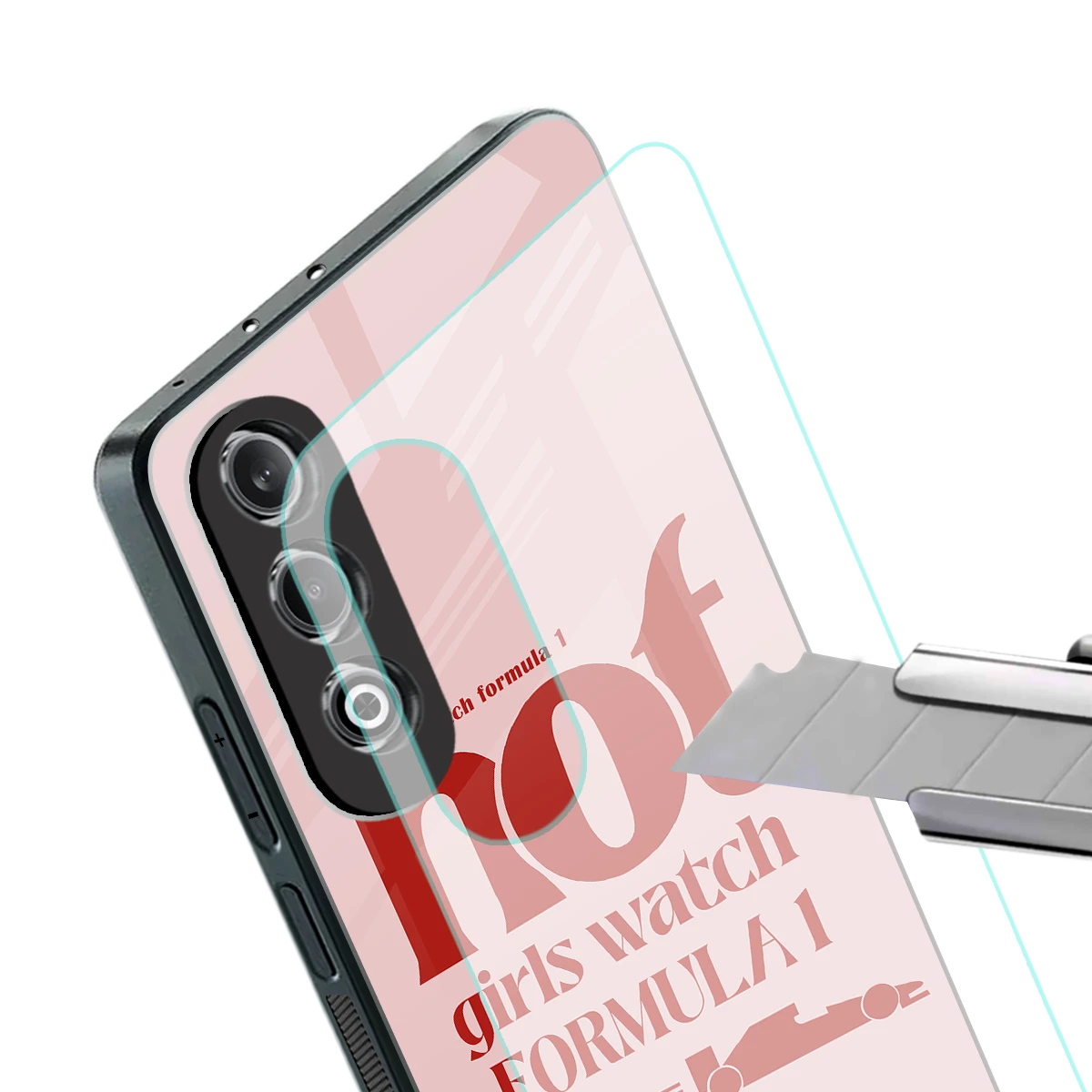 F1 Queen stylish phone case for oneplus nord ce 4 | glossy glass and slim fit