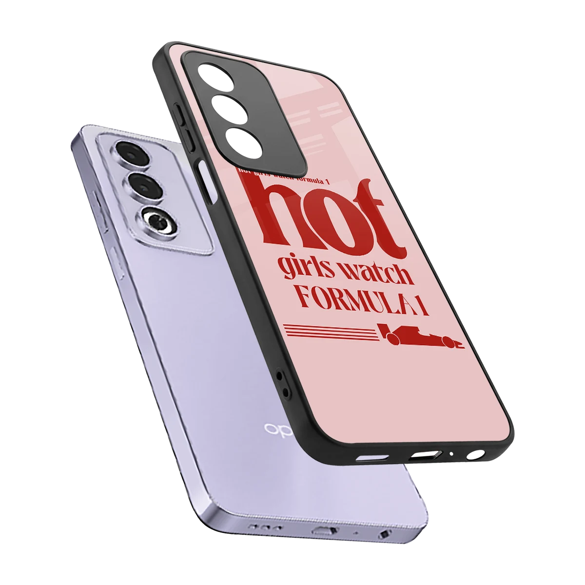 F1 Queen sleek oppo a3 pro cover with tempered glass back and TPU edges