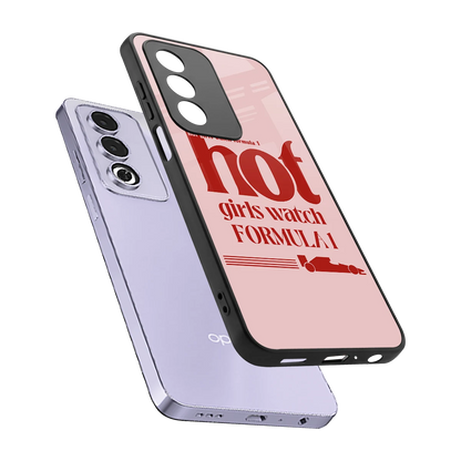 F1 Queen sleek oppo a3 pro cover with tempered glass back and TPU edges
