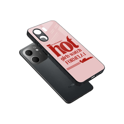 F1 Queen sleek oppo a5x 5g cover with tempered glass back and TPU edges