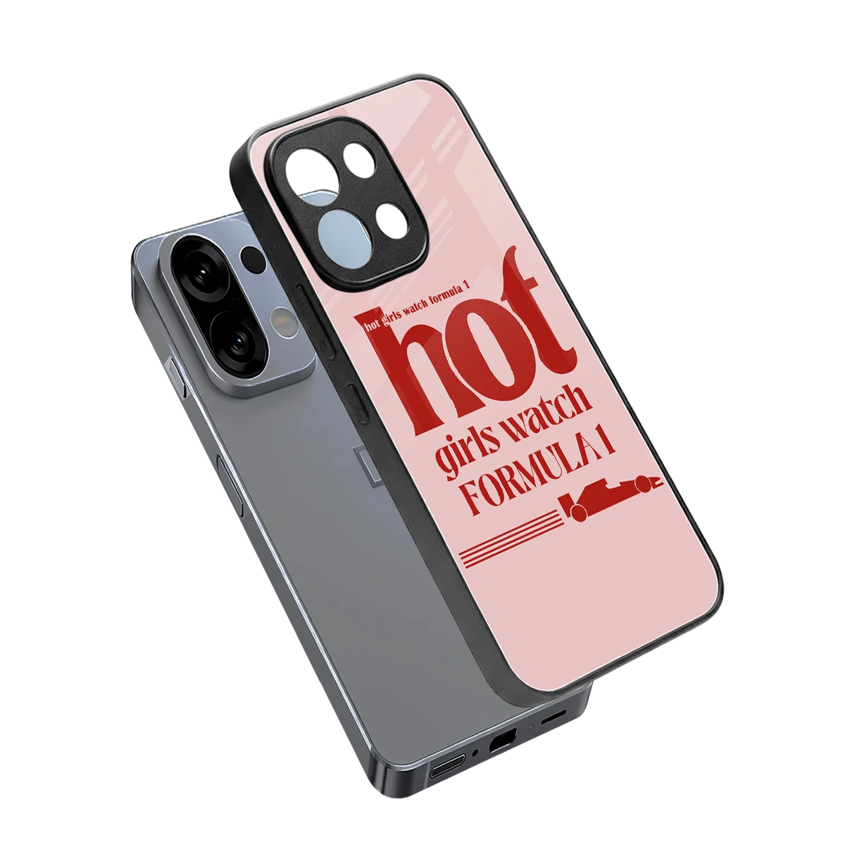 F1 Queen sleek oppo k13 5g cover with tempered glass back and TPU edges