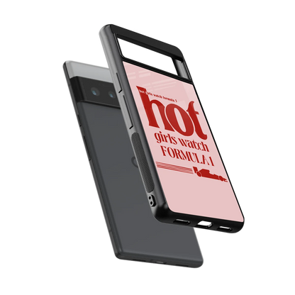 F1 Queen sleek google pixel 6 pro cover with tempered glass back and TPU edges