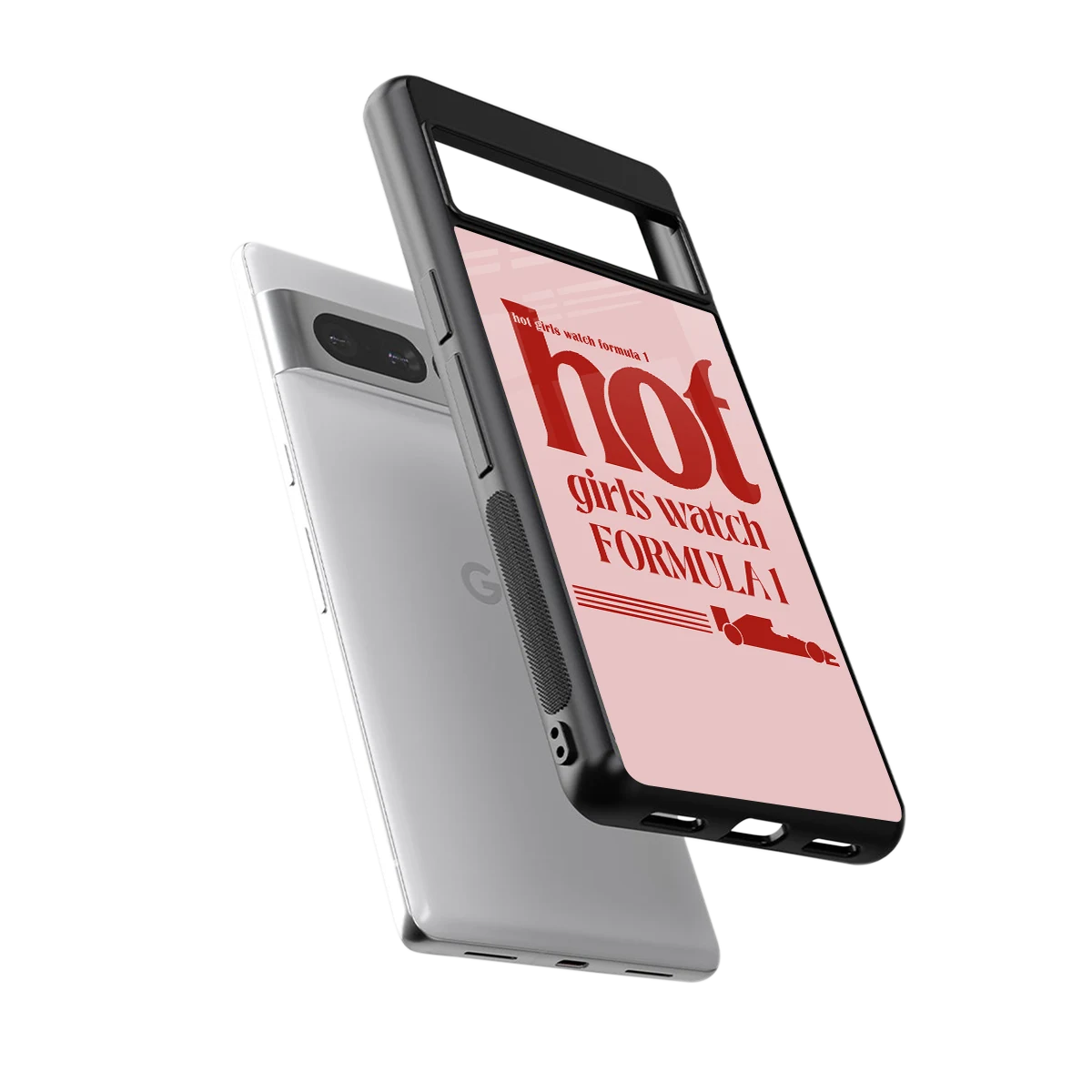 F1 Queen sleek google pixel 7 pro cover with tempered glass back and TPU edges