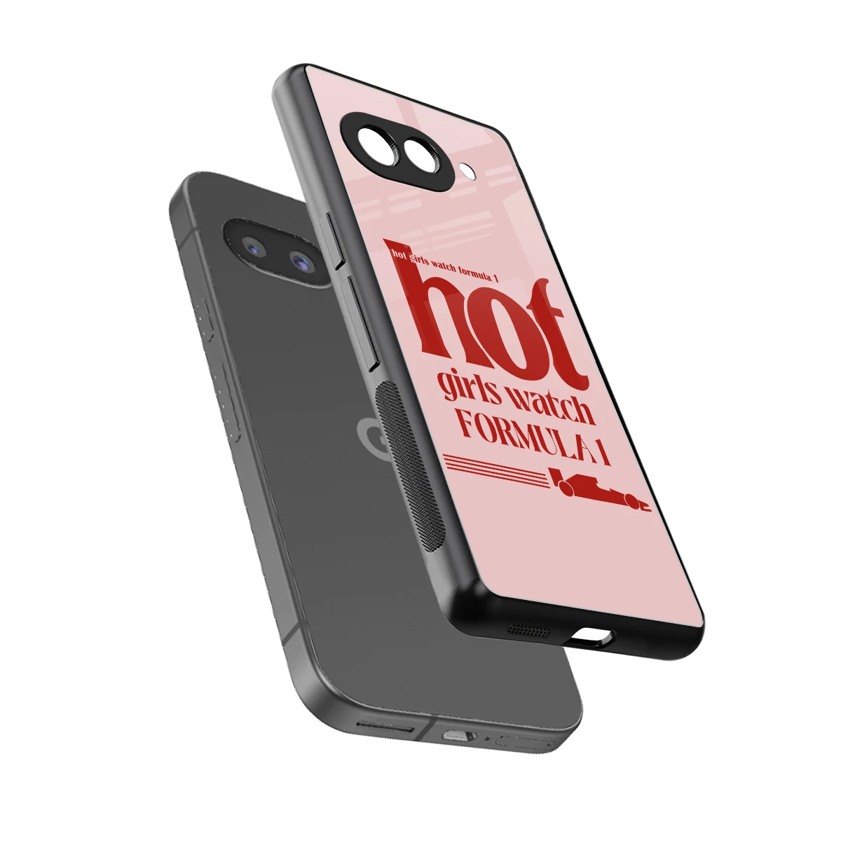 F1 Queen sleek google pixel 10a cover with tempered glass back and TPU edges