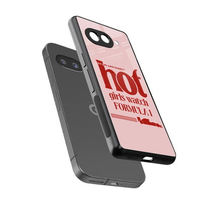 F1 Queen sleek google pixel 10a cover with tempered glass back and TPU edges