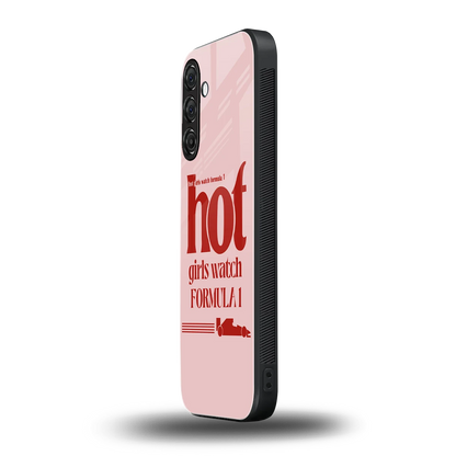 F1 Queen samsung galaxy a55 5g mobile cover | shockproof glass phone case