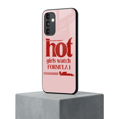 F1 Queen samsung galaxy m14 5g mobile cover | shockproof glass phone case