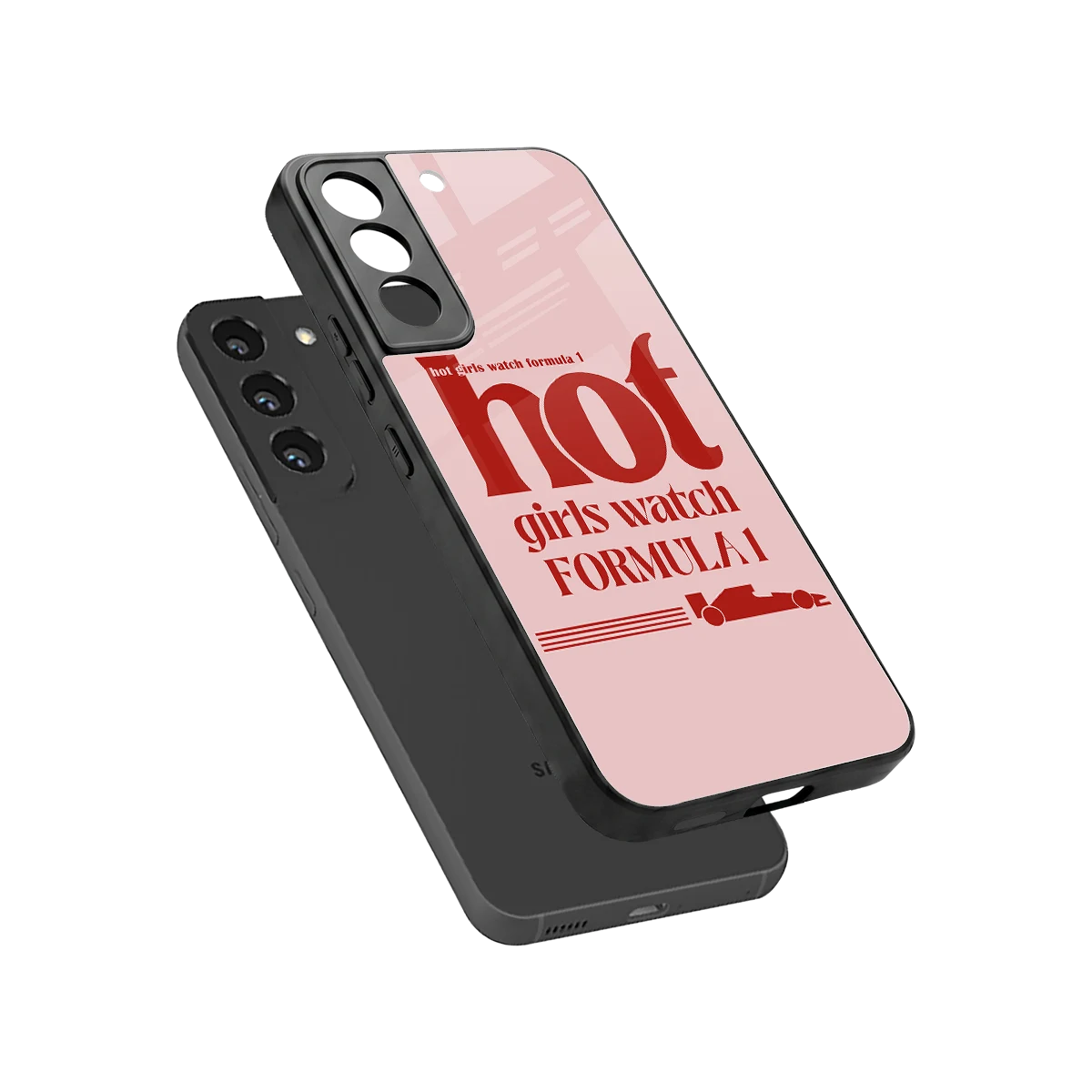 F1 Queen sleek samsung galaxy s22 cover with tempered glass back and TPU edges